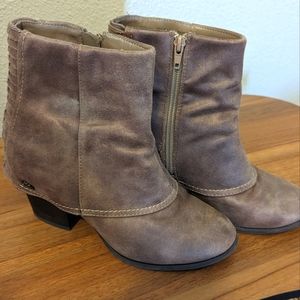 Suede Fergalicious Zip Ankle Boots